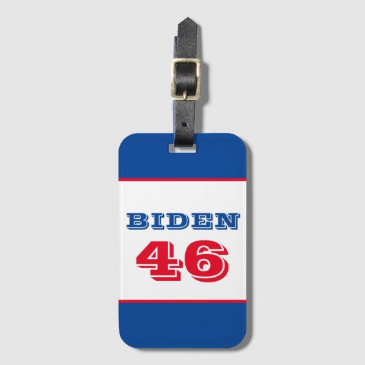 Biden 46 Collegiale Stijl Bagagelabel (Voorkant (verticaal))