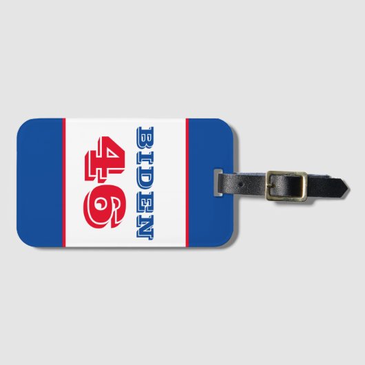 Biden 46 Collegiate Style Bagagelabel (Voorkant (horizontaal))