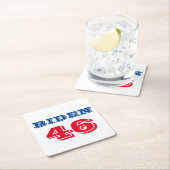 Biden 46 Collegiate Style Vierkante Kartonnen Onderzetter (Insitu)