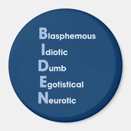 Biden-acroniem Magneet (Voorkant)