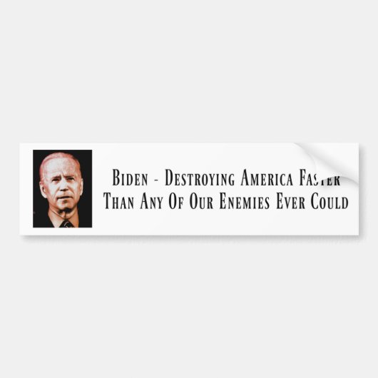 Biden - Amerikaanse Bumpersticker vernietigen (Voorkant)