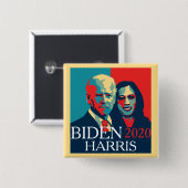 Biden and Harris Vierkante Button 5,1 Cm (Voorkant /achterkant)
