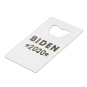 Biden Camouflage Kredietkaart Flessenopener (Voorkant Gekanteld)