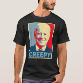 BIDEN CREEPY POP ART Anti Joe Biden T-Shirt (Voorkant)
