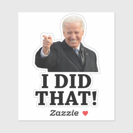 Biden, dat heb ik gedaan. sticker (Vel)