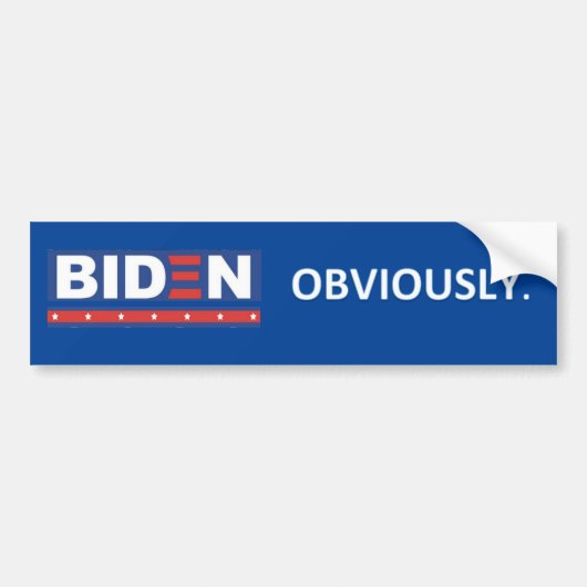 Biden Évidemment Bumper Sticker (Devant)