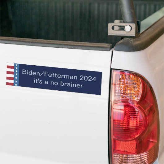 Biden Fetterman 2024 is een no Brainer Biden Bumpersticker (Op Truck)