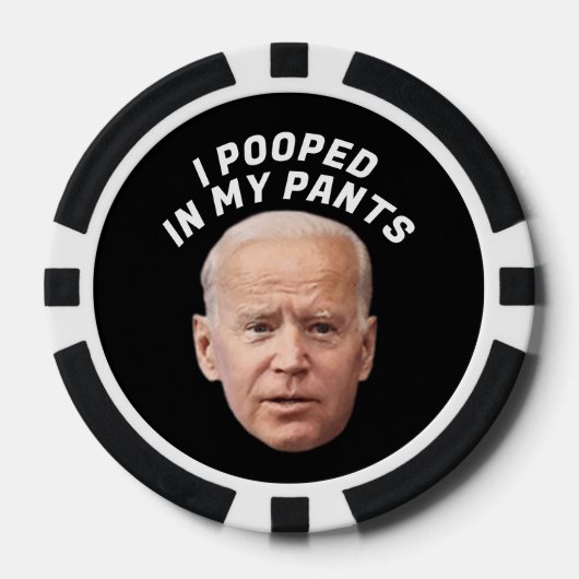 BIDEN GRAPPIGE POOP Poker Chip (Voorkant)