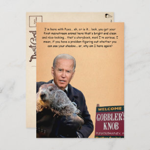 Biden Groundhog Day Briefkaart