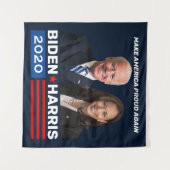 Biden Harris 2020 Blue Campaign Banners Wandkleed (Voorkant (horizontaal))