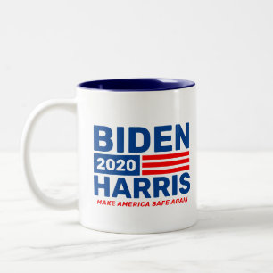 Biden Harris 2020 Campaign Blue White Two-Tone Tweekleurige Koffiemok
