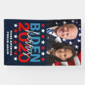 Biden Harris 2020 Campaign Patriottic Photo Spandoek (Horizontaal)