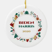 Biden/Harris 2020 feestelijke kerst Keramisch Ornament (Achterkant)
