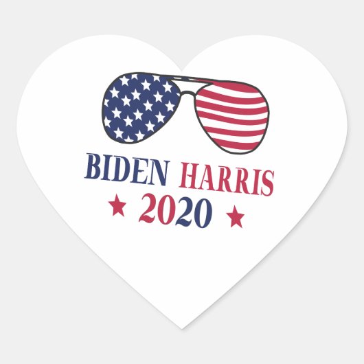 Biden Harris 2020 Hart Sticker (Voorkant)