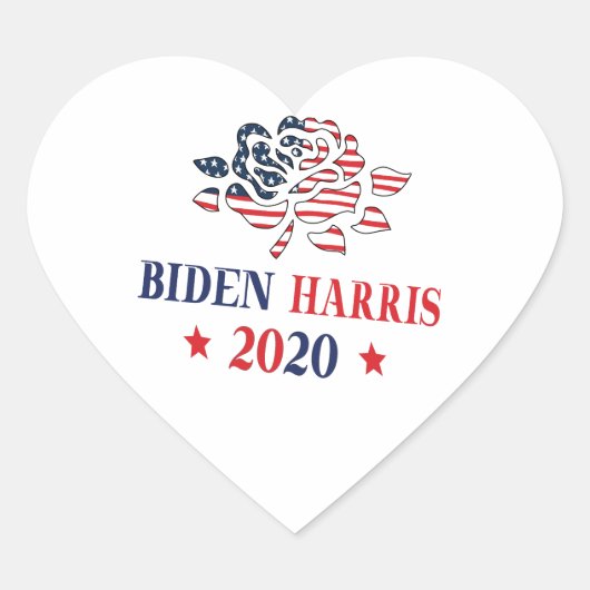 Biden Harris 2020 Hart Sticker (Voorkant)