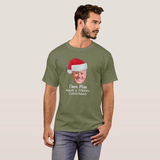 Biden Harris 2020 - Joe Santa Hat - C'mon Man T-shirt (Voorkant volledig)