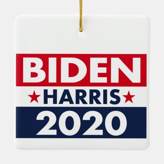 BIDEN HARRIS 2020 KERAMISCH ORNAMENT (Achterkant)