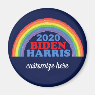 Biden Harris 2020 Rainbow Custom Magneet