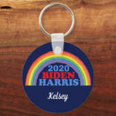 Biden Harris 2020 Rainbow Custom Sleutelhanger (Voorkant)