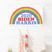 Biden Harris 2020 Regenboog Spandoek (Insitu)