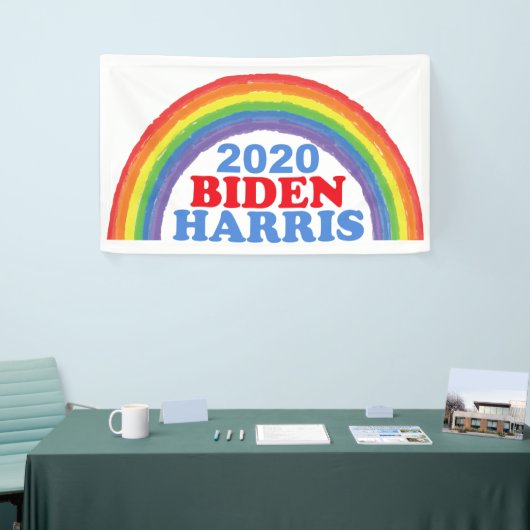 Biden Harris 2020 Regenboog Spandoek (Beurs)