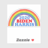 Biden Harris 2020 Regenboog Sticker (Vel)