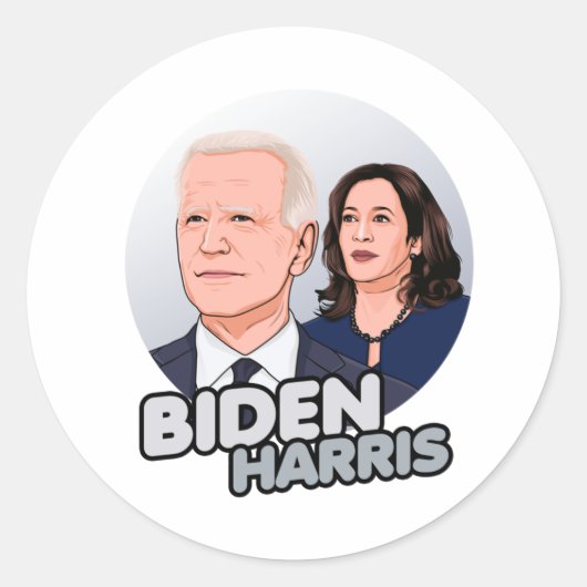 BIDEN HARRIS - 2020 RONDE STICKER (Voorkant)