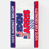 Biden Harris 2020 Stemmen tegen Racisme Banner (Verticaal)