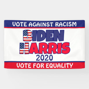 Biden Harris 2020 Stemming tegen racisme banner