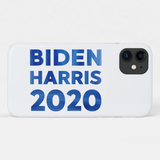 Biden Harris 2020 vetgedrukte blauwe waterverf tek Case-Mate iPhone Case (Achterkant (horizontaal))