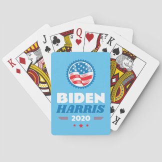Biden Harris 2020 Vlagzegel Licht Blauw Pokerkaarten