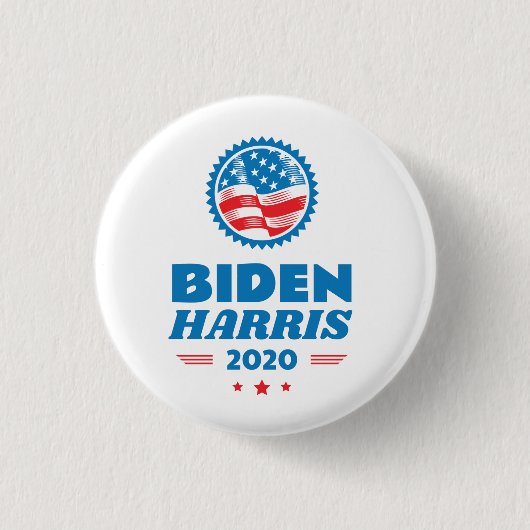 Biden Harris 2020 - Vlagzegel Ronde Button 3,2 Cm (Voorkant)