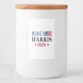 Biden Harris 2020 Voedselcontainer Etiket (Voorkant)
