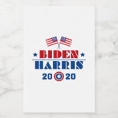 Biden Harris 2020 Voedselcontainer Etiket (Enkel label)