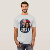 Biden - Harris 2024 democratisch stemmen T-shirt (Voorkant volledig)