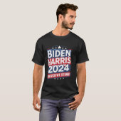 Biden Harris 2024 Joe Biden Kamala Harris Re Verko T-shirt (Voorkant volledig)