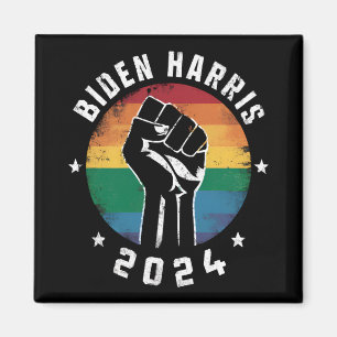 Biden Harris 2024 LGBT Rainbow Gay Pride Verkiezin Magneet