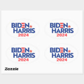 Biden Harris 2024 Ovale Sticker (Vel)