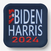Biden Harris 2024 presidentsverkiezingen Papieren Bordje (Voorkant)