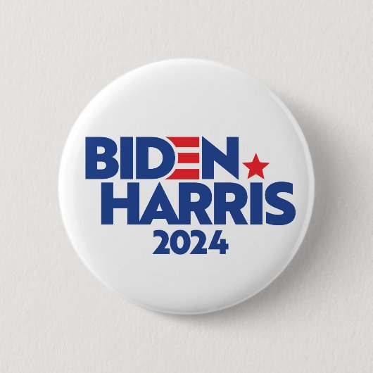 BIDEN HARRIS 2024 RONDE BUTTON 5,7 CM (Voorkant)