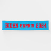 Biden Harris 2024 rood en blauw Spandoek (Horizontaal)