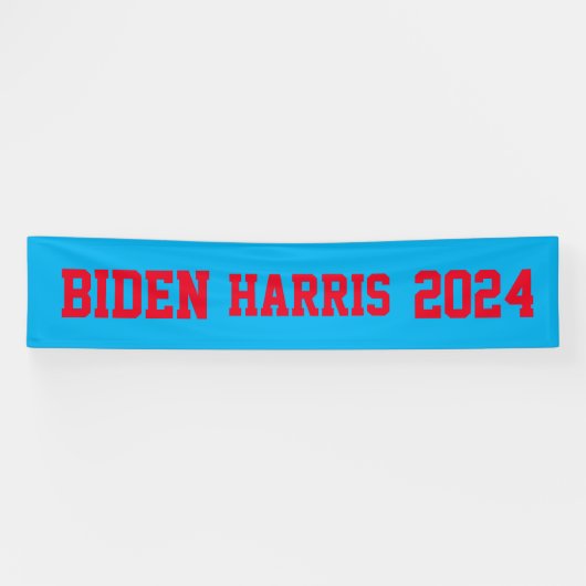 Biden Harris 2024 rood en blauw Spandoek (Horizontaal)