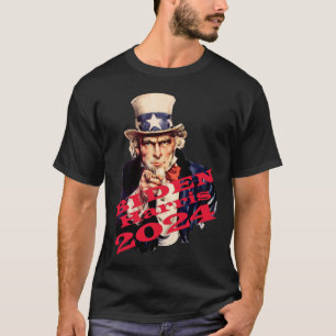 Biden Harris 2024 Stem Blauwe Democratische Lijst T-shirt