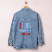 Biden Harris 2024 Verkiezing Blauw Denim Jasje Jacket (Hangar)
