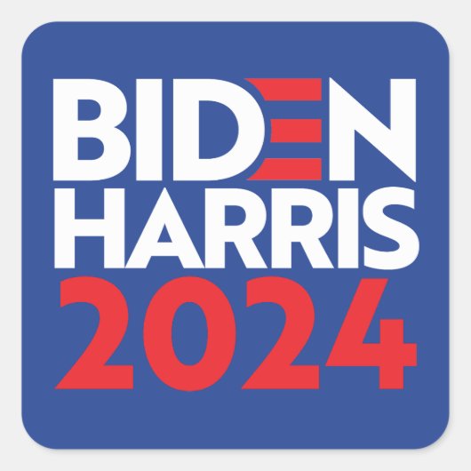 Biden Harris 2024 Vierkante Sticker (Voorkant)