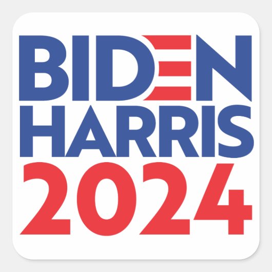 Biden Harris 2024 Vierkante Sticker (Voorkant)