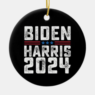 Biden Harris 2024 Voor President Vintage Keramisch Ornament