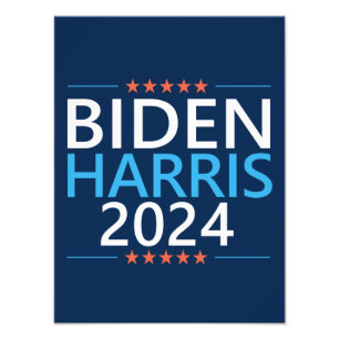 Biden Harris 2024 voor President VS Verkiezingen Foto Afdruk