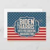 Biden Harris 59th Inauguration Herdenking Briefkaart (Voorkant / Achterkant)