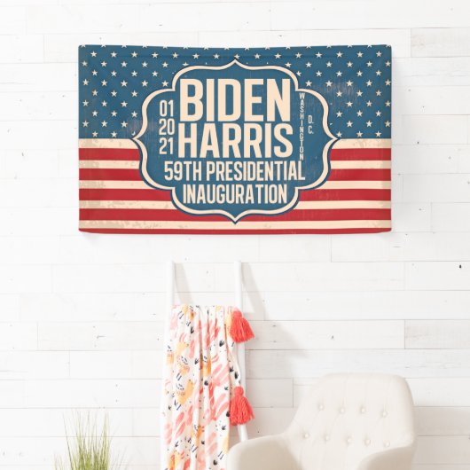 Biden Harris 59th Inauguration Herdenking Spandoek (Insitu)